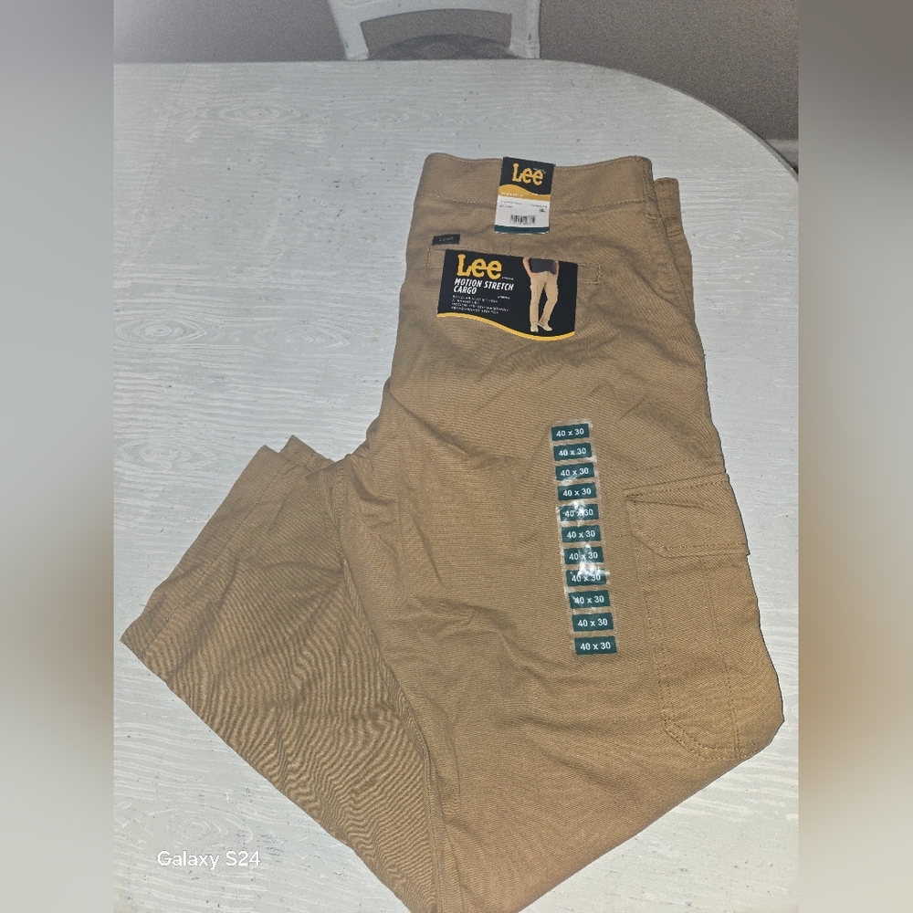 Lee Men's Sz 40x30 Motion Stretch Cargo Pants New